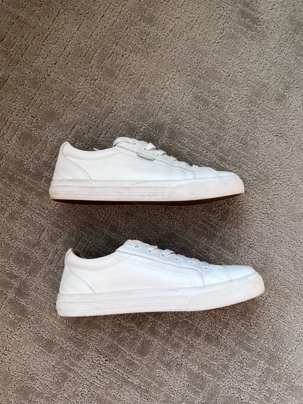 Taos Footwear All-White Leather Sneakers - Picture 5 of 9